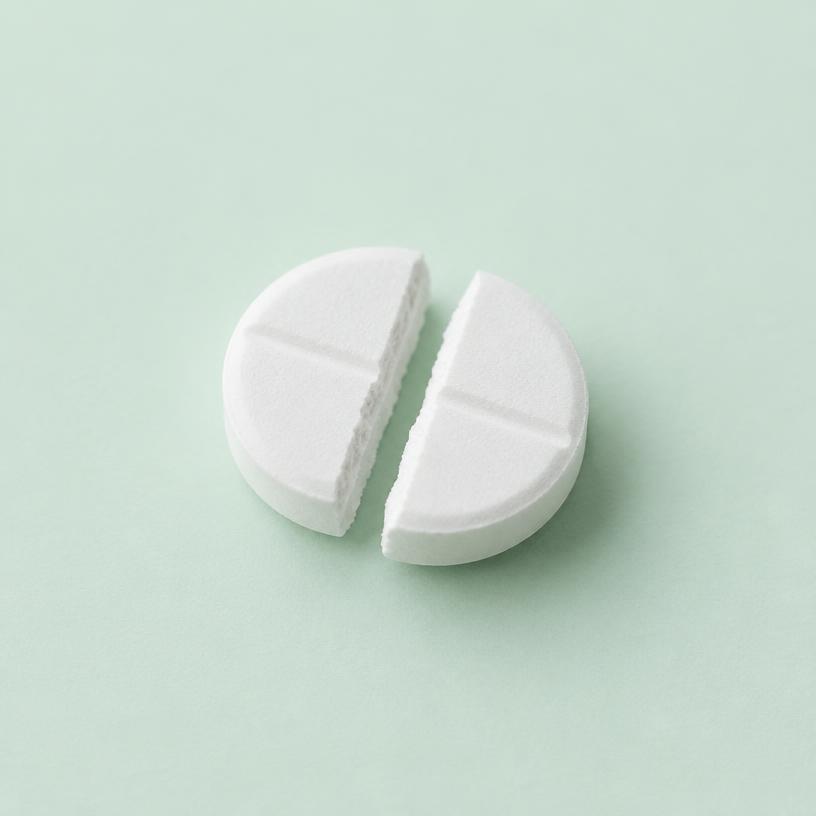 Half tablet of Metformin